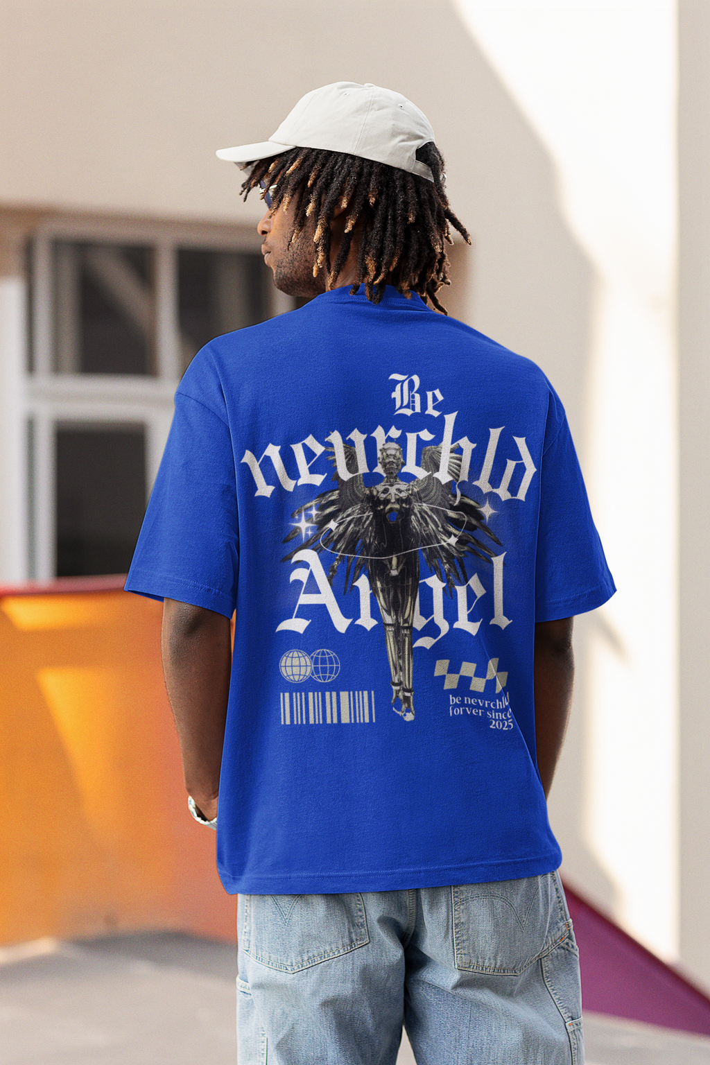 NEVRCHLD , Be Nevrchld Angle Oversized T-Shirt