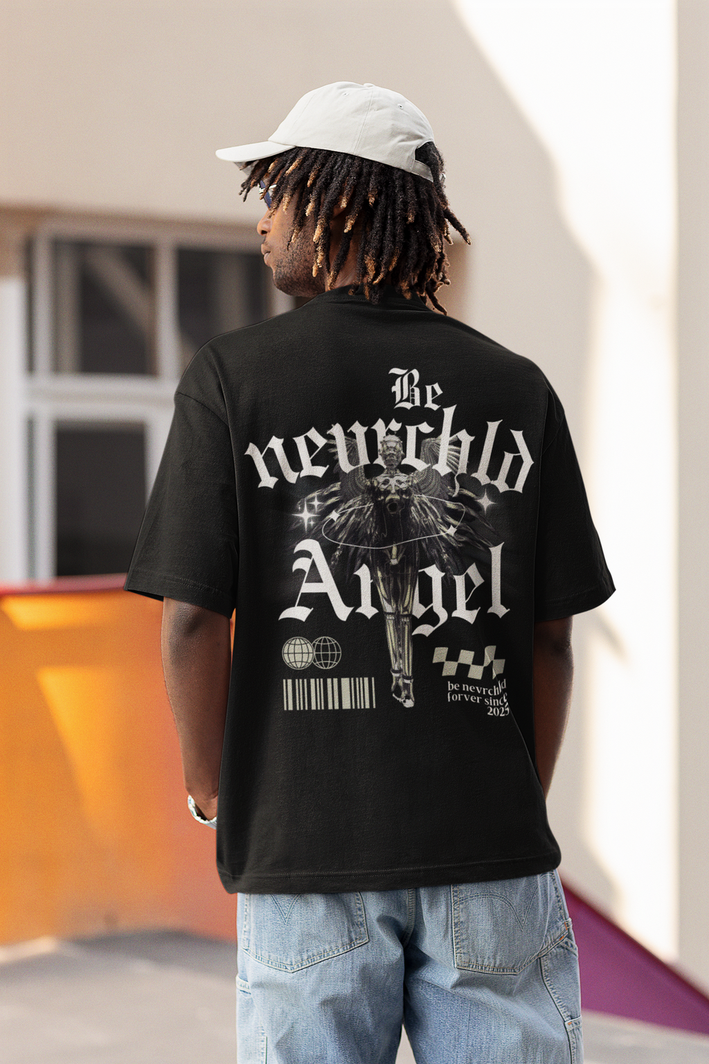 NEVRCHLD , Be Nevrchld Angle Oversized T-Shirt