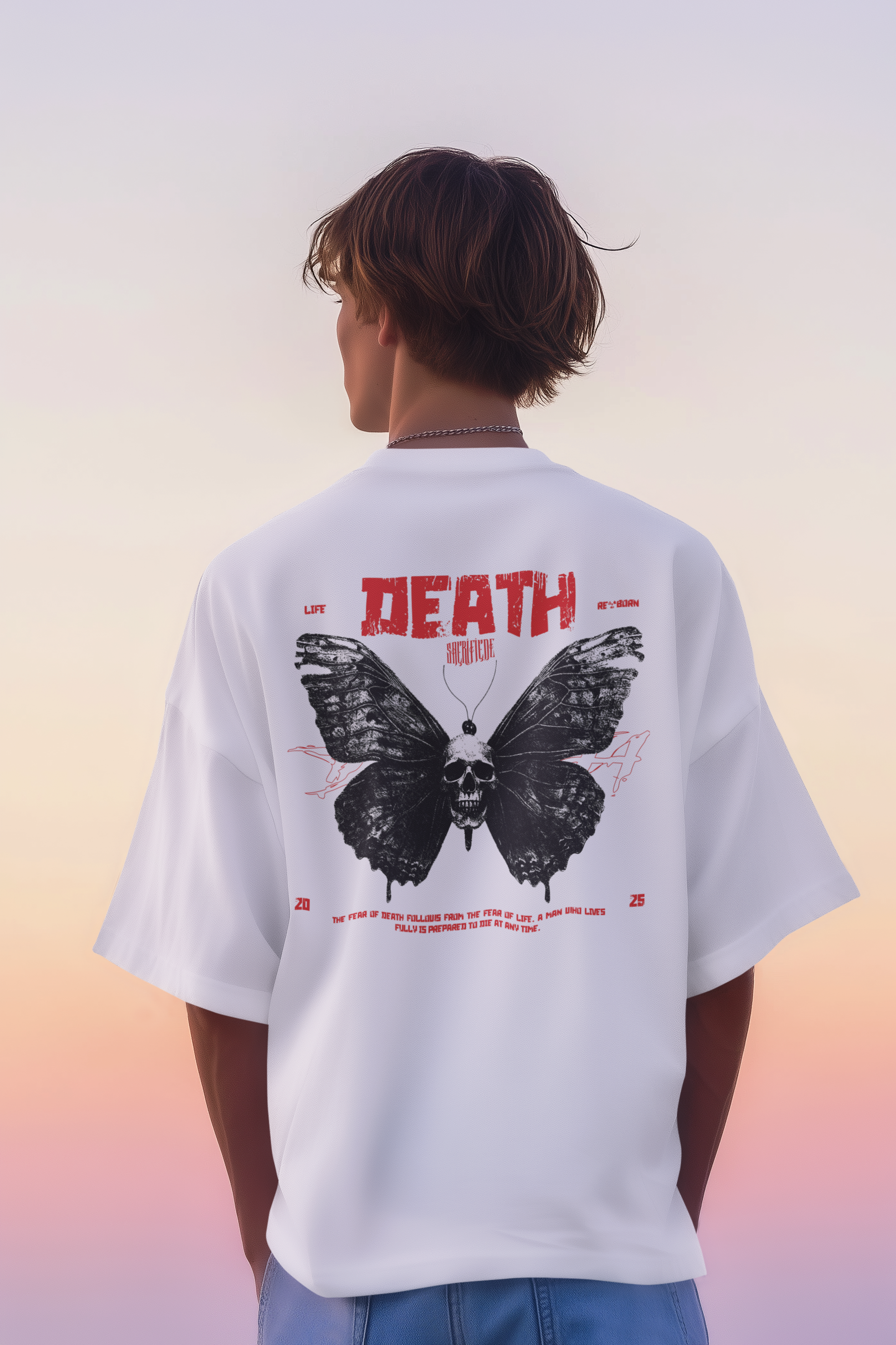 NEVRCHLD Death Butterfly Oversized T-Shirt