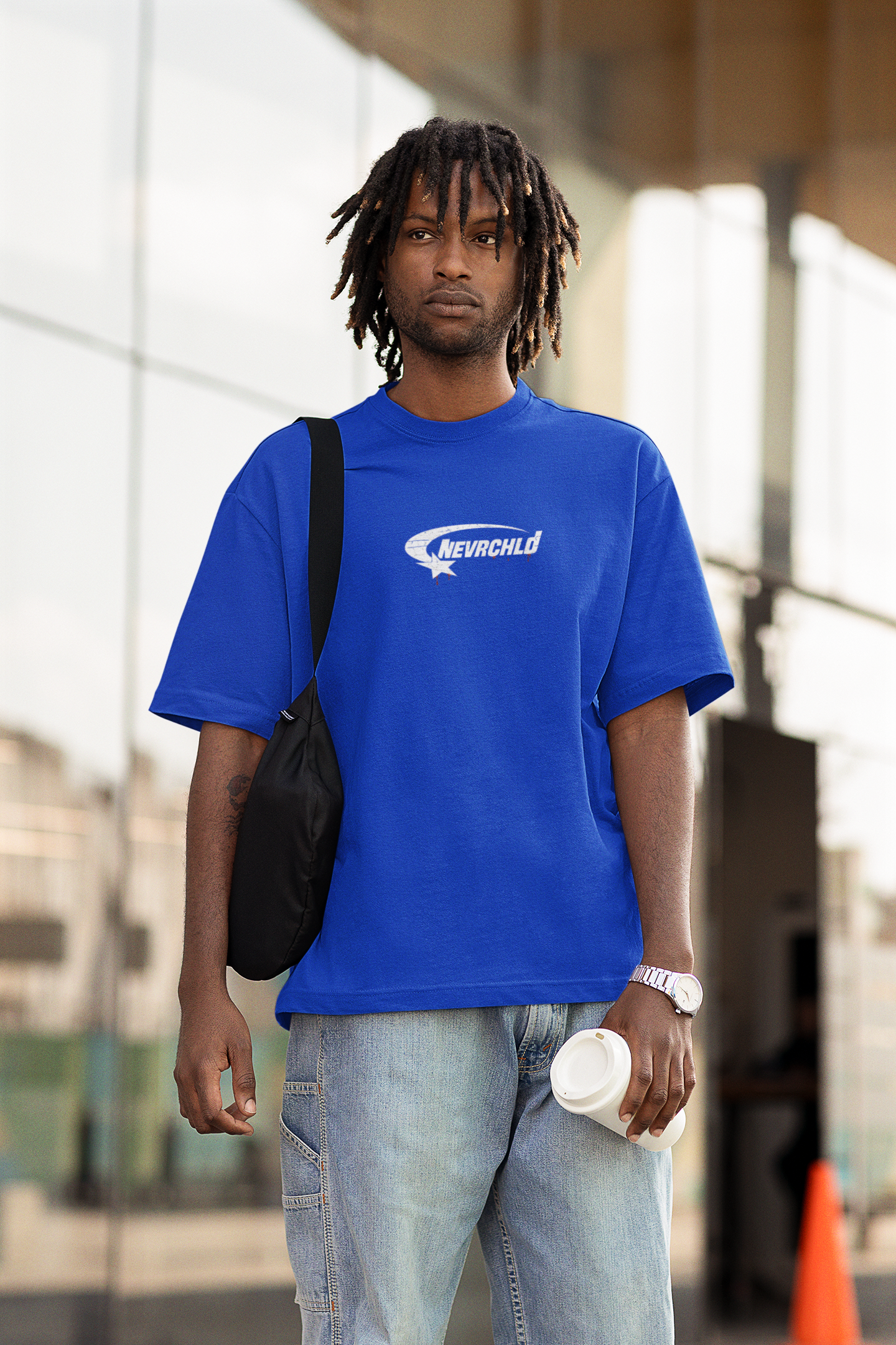 NEVRCHLD , Be Nevrchld Angle Oversized T-Shirt